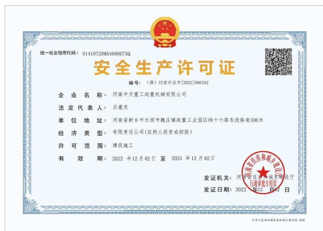 Safety Production License