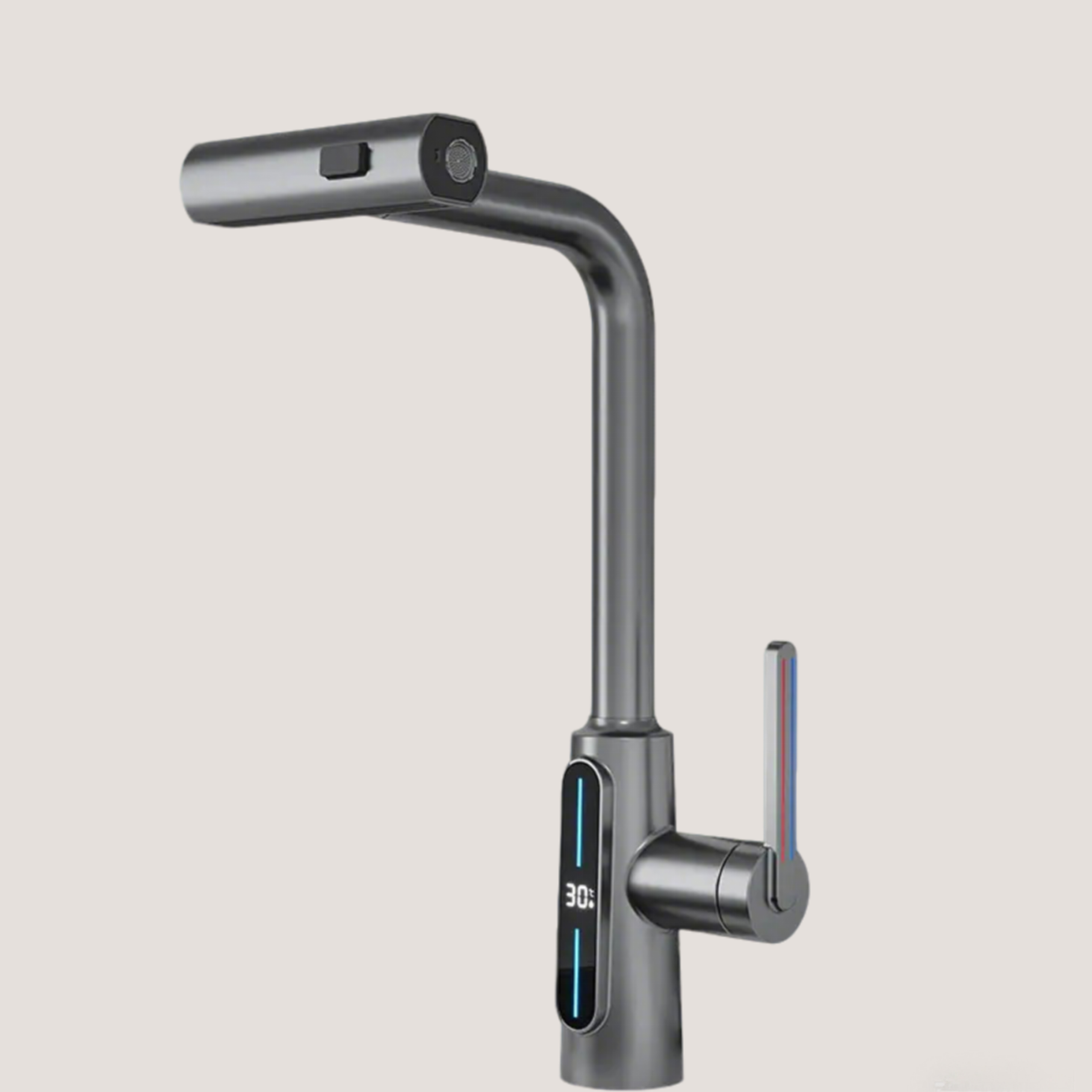 Digital display faucet