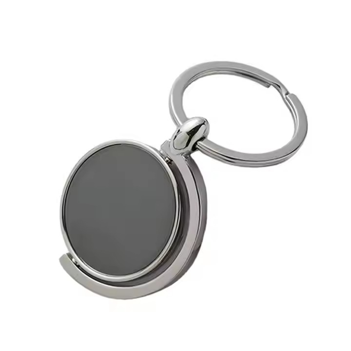Circular rotating blank customized keychain