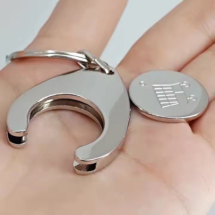 Double sided coin customized keychain