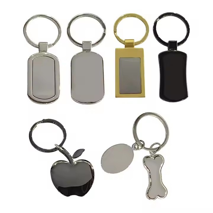 Multiple customized metal blank patch keychains