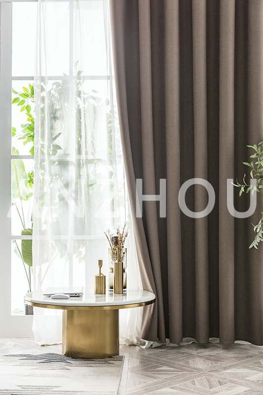 linen look blackout fabric -ANP628