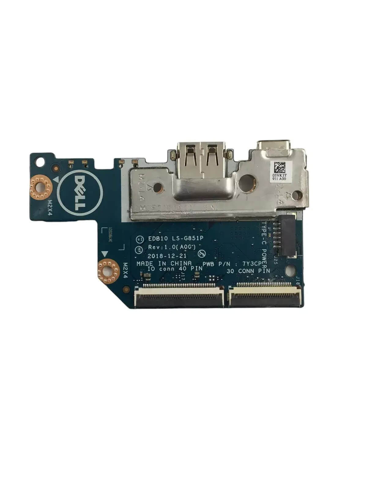0RJ2NM Dell Chromebook 11 3100 2 in 1 USB Daughterboard