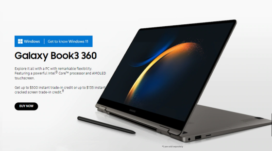 Samsung Galaxy Book 3 AMOLED Screens