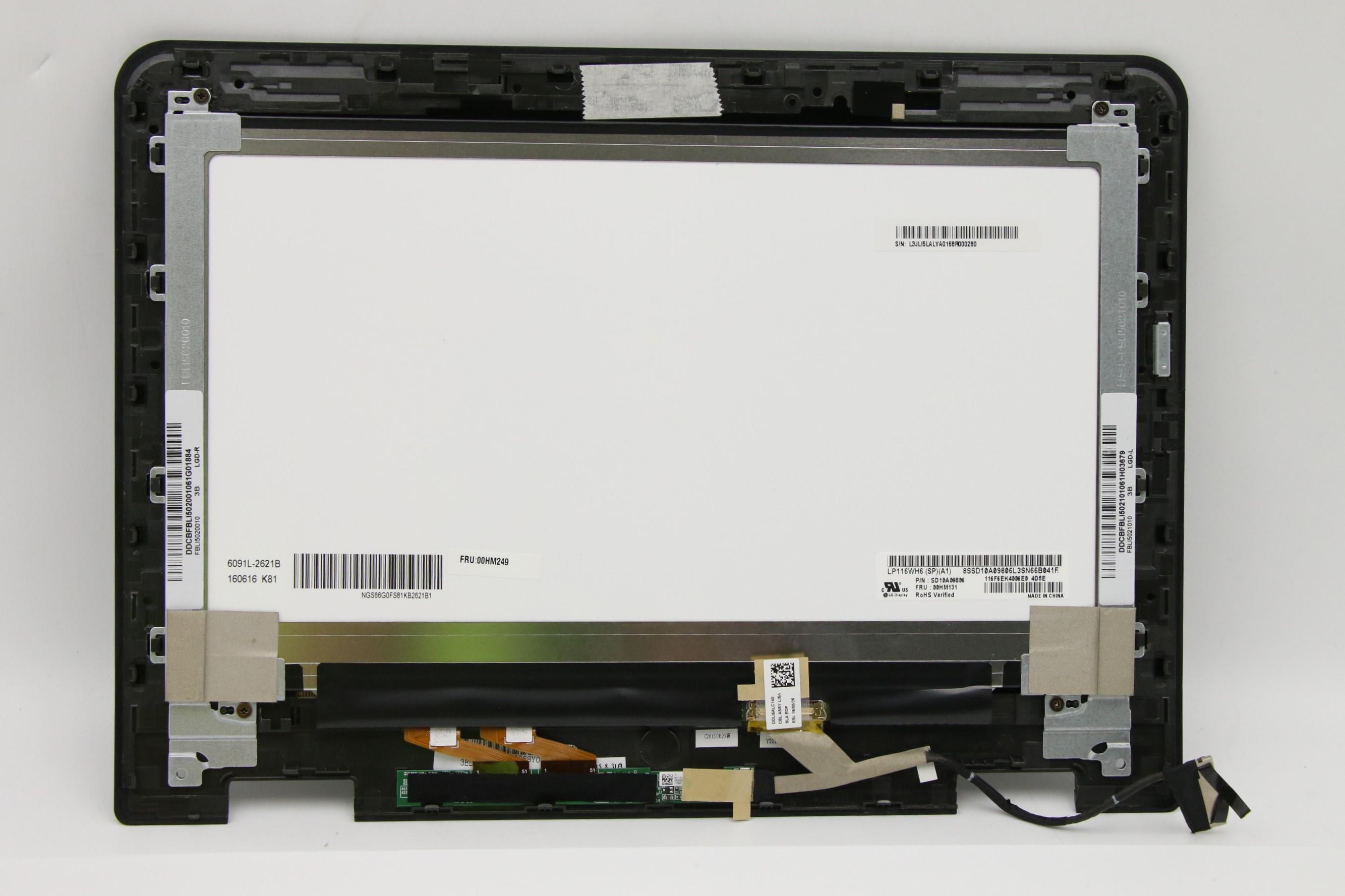 00HM249 For  Lenovo Laptop11e Chromebook 11.6 HD Touch Glare IPS LCD Touch screen assembly
