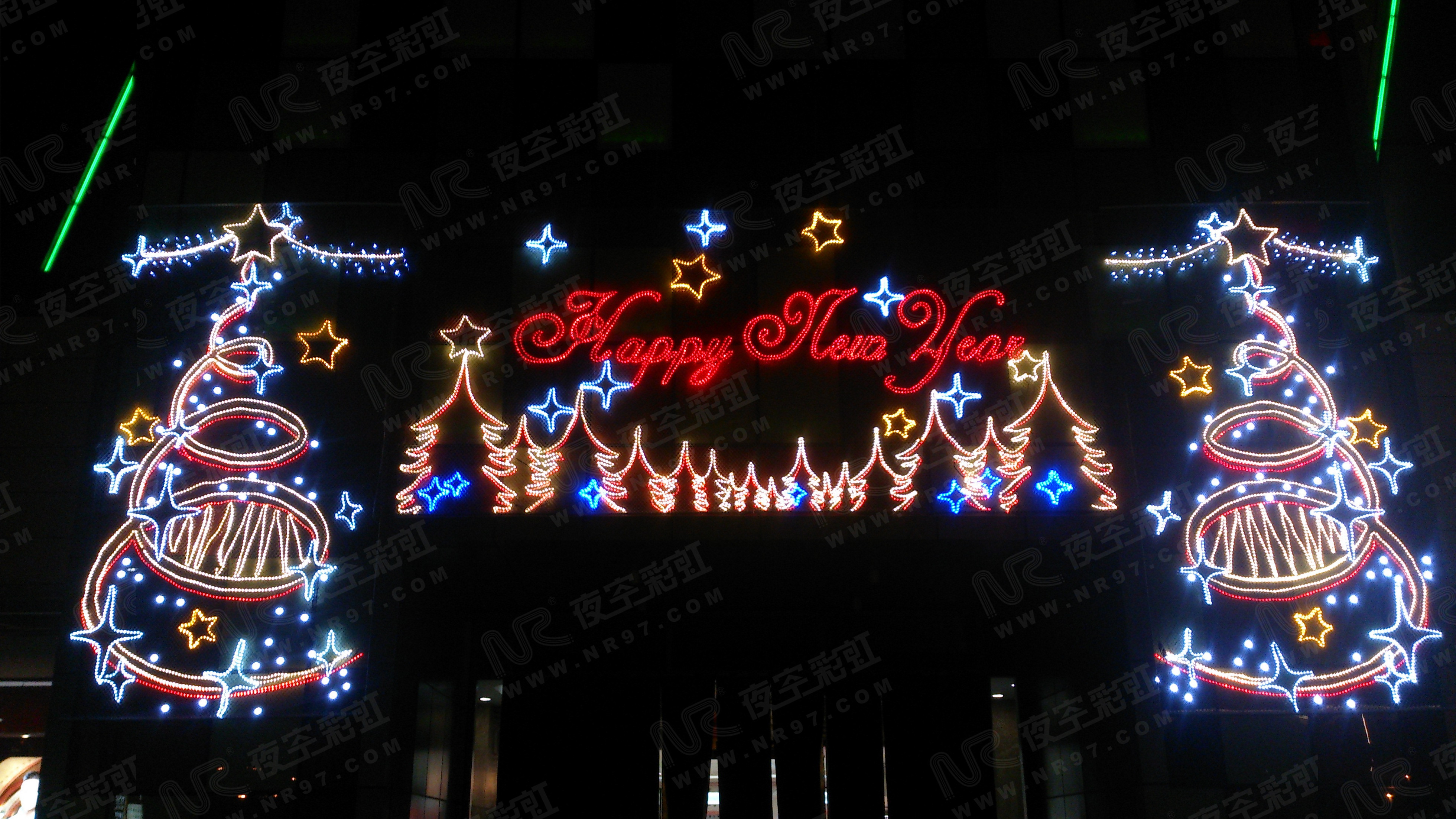 Christmas themed Motif lights installation service