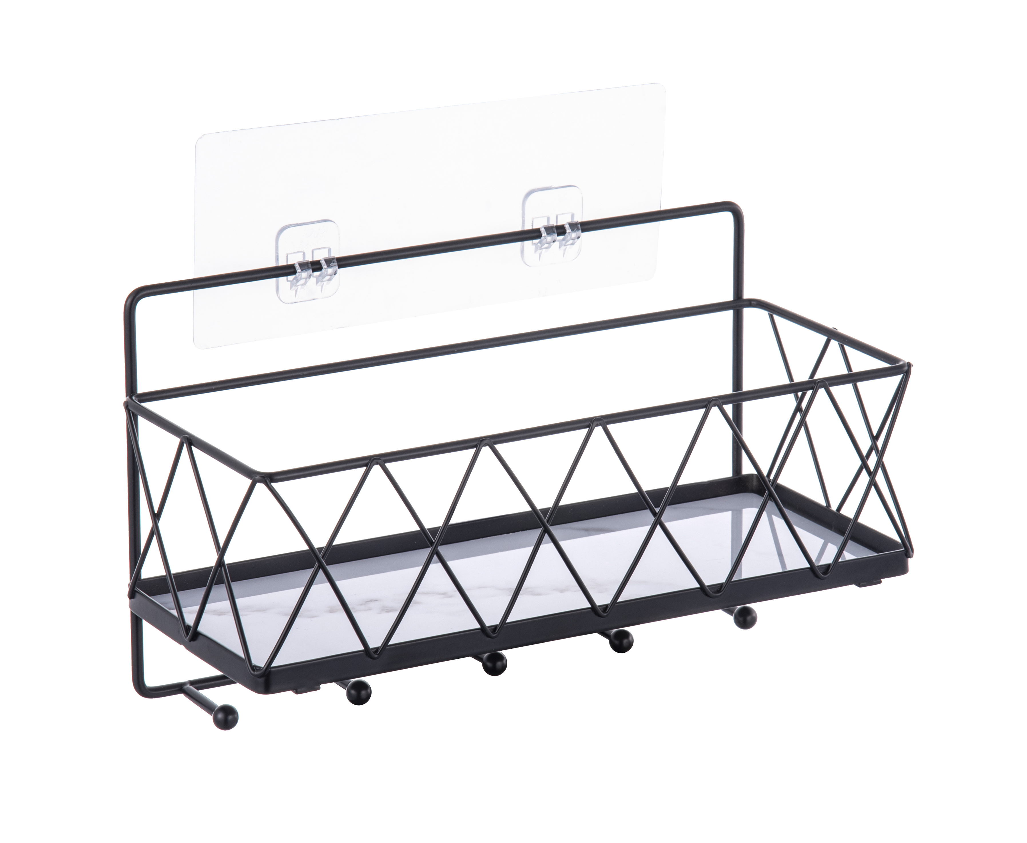 Wall mounted shelf with PVC board