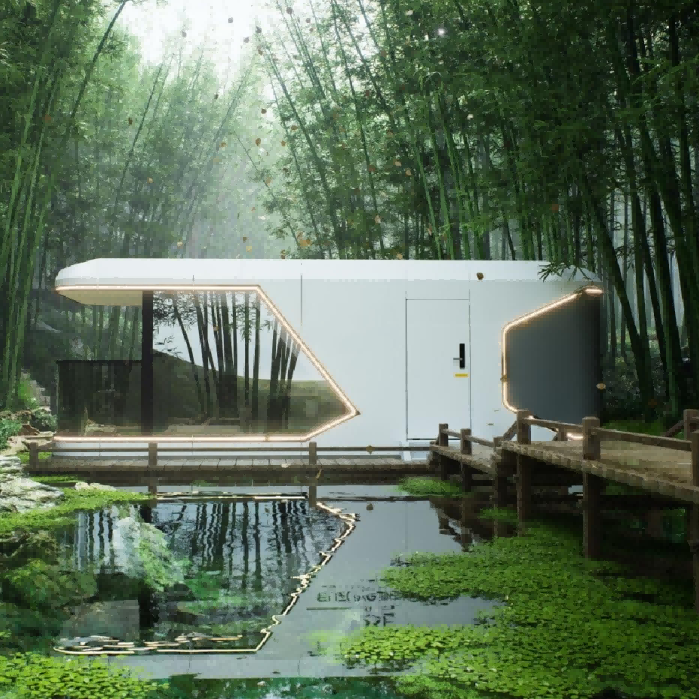 What is the space capsule house?