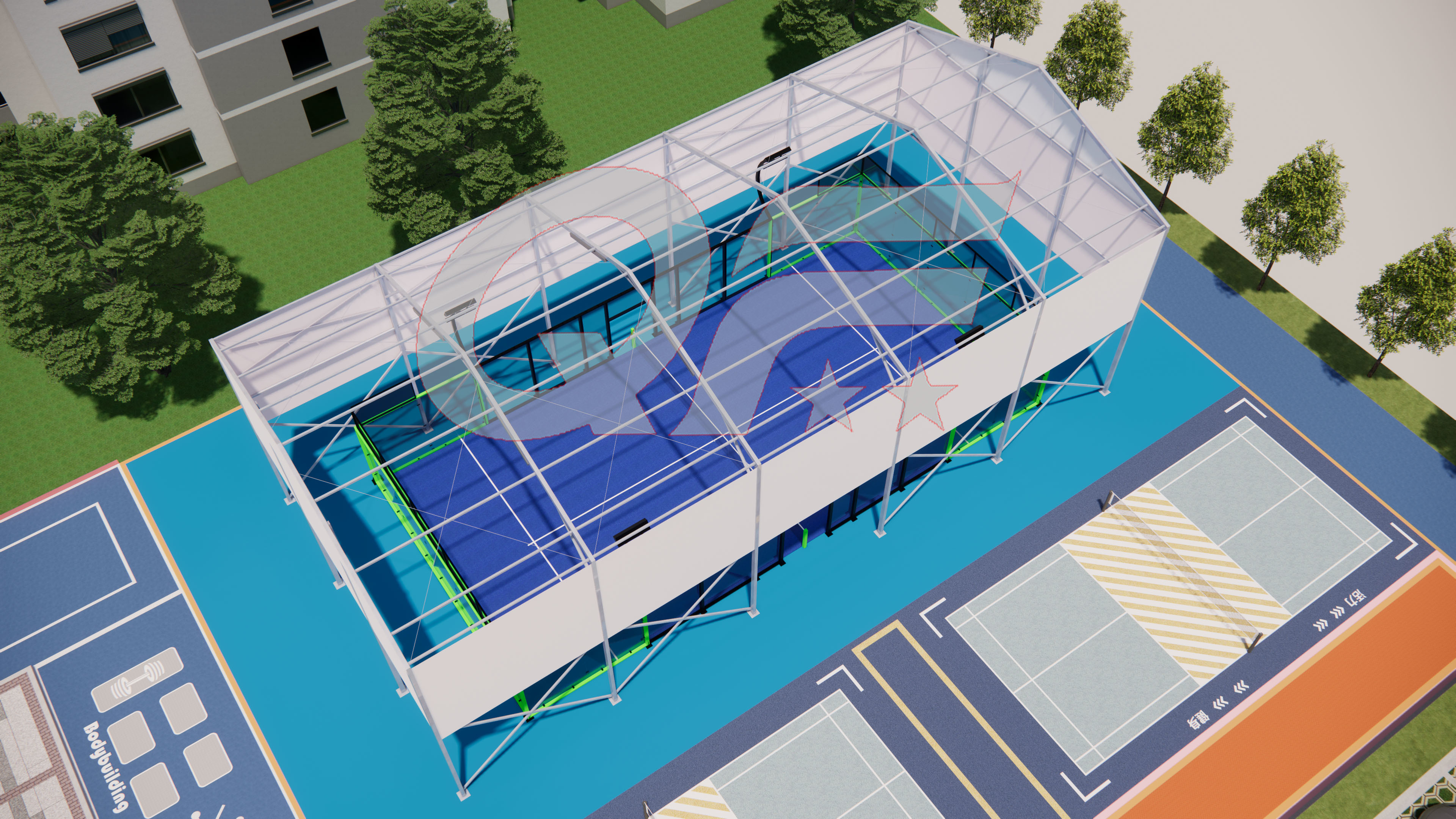 12*24m Padel Court With Tent