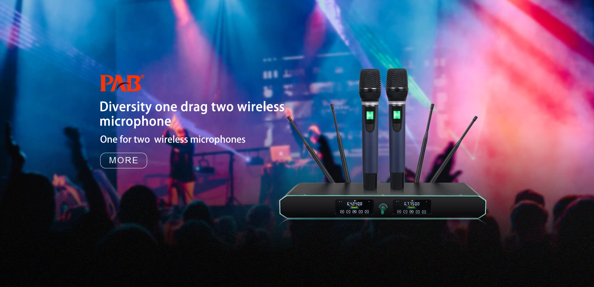 U-Q2200 Diversity One-to-Two Wireless Microphone