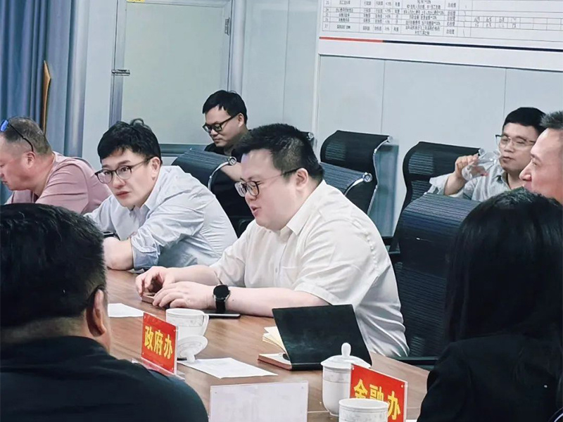 Wang Minghao, the mayor of Rugao City, came to the company for a discussion.