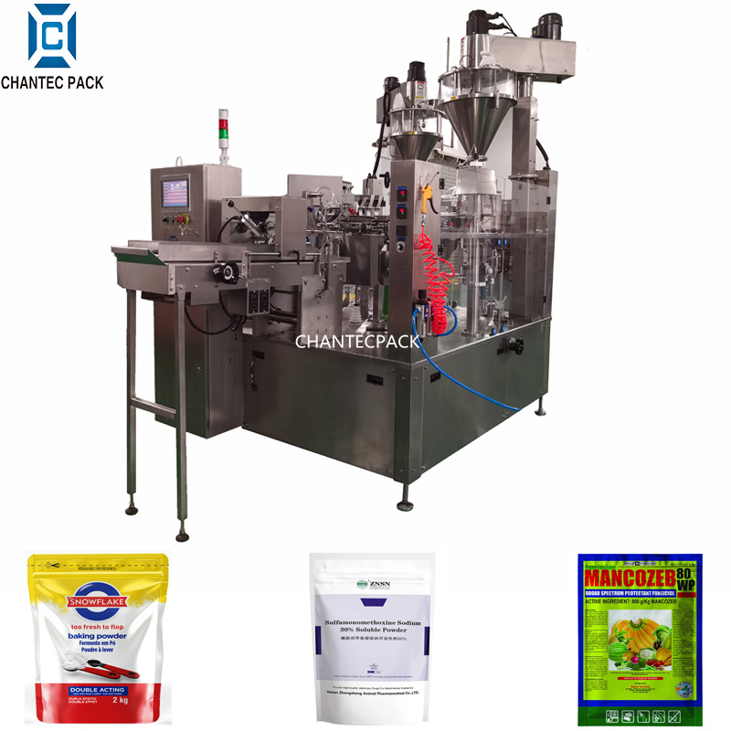 CX9-300  double station powder premade pouch packing machine