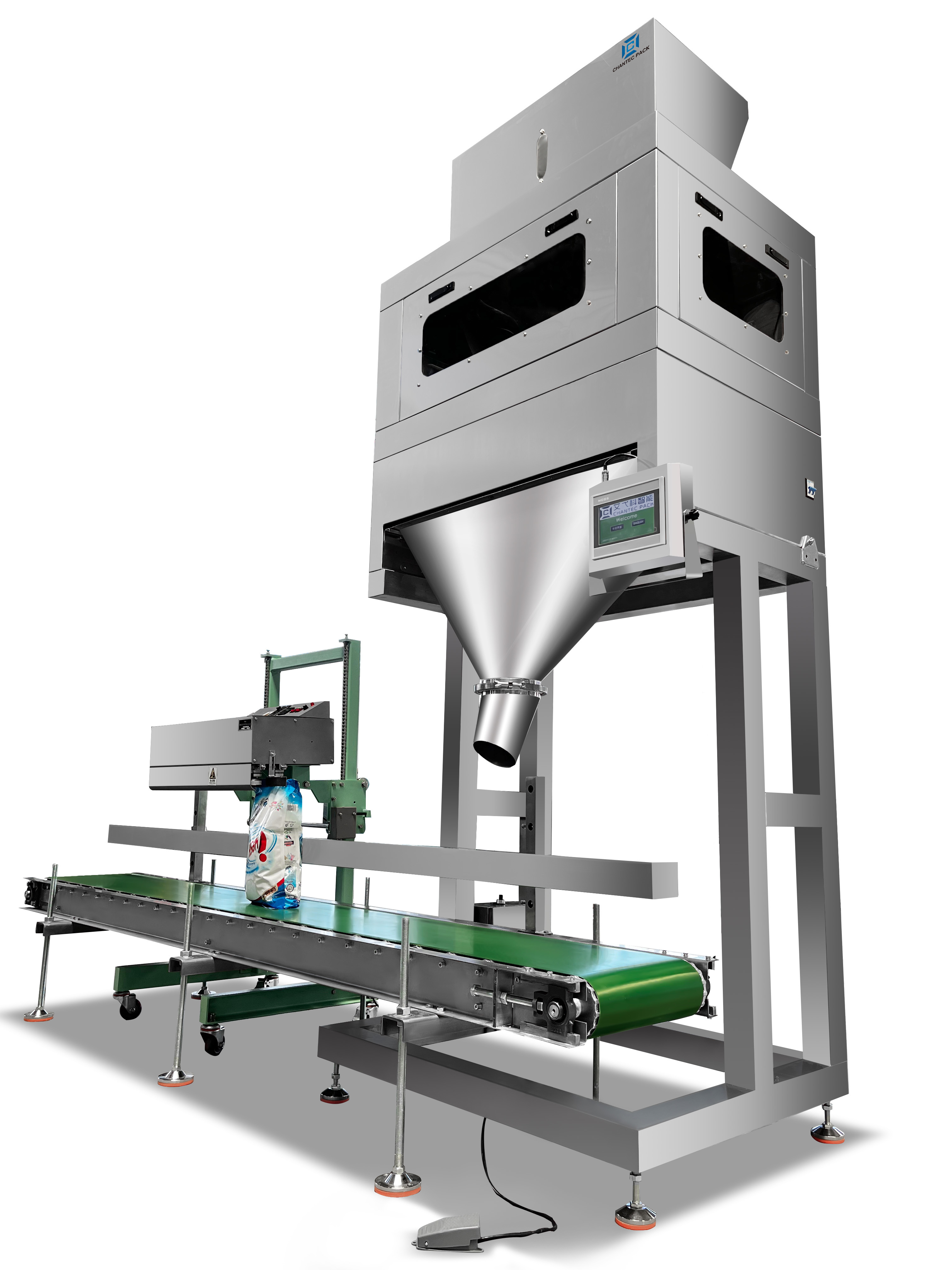 semi automatic 5-50kgs packing machine for detergent powder,50kg Bags Packing Machine