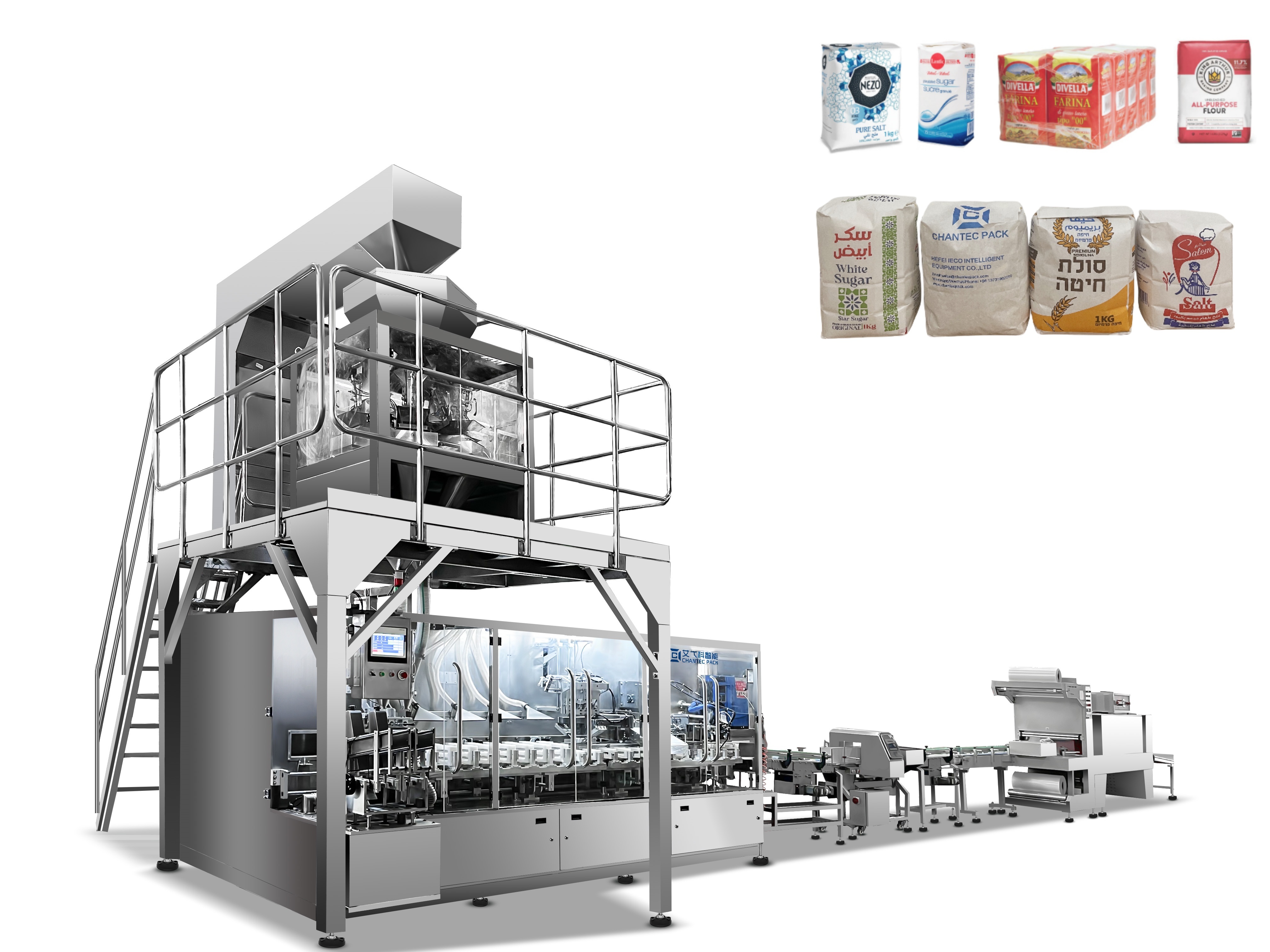 CHANTEC PAPER BAG PACKING MACHINE FOR SALT/SUGAR/FLOUR