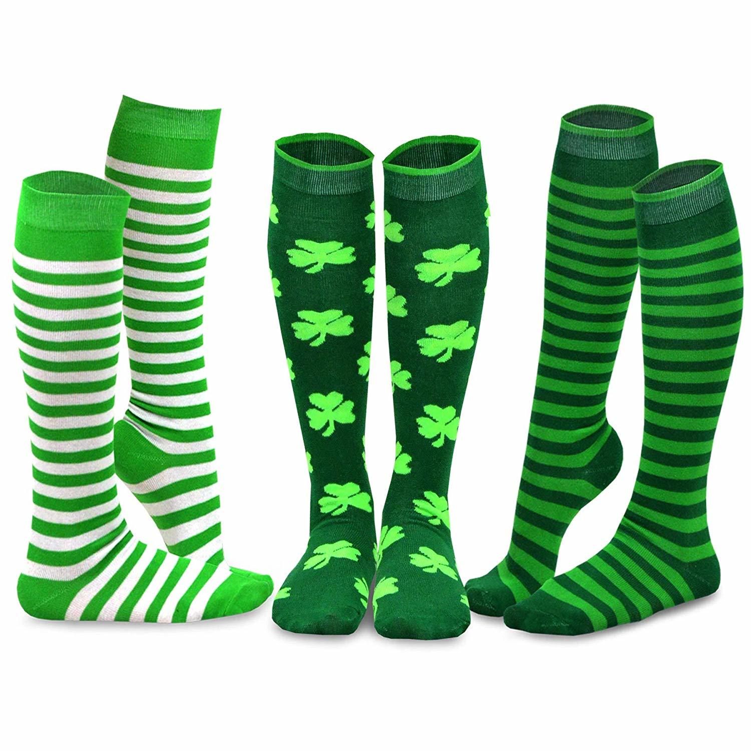 東靈 St. Patricks Day 棉質(zhì)及膝襪 3 雙裝