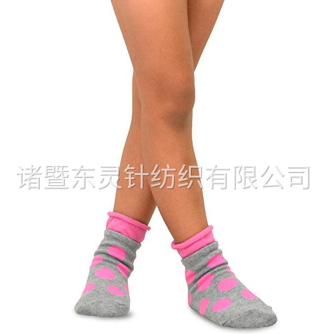 東靈 女童棉質(zhì)卷筒襪，6 雙裝