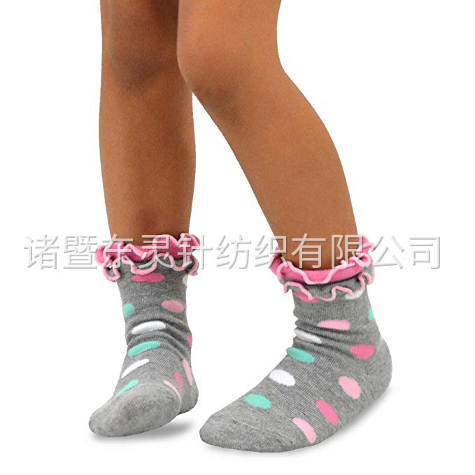 東靈 女童棉質(zhì)卷筒襪，6 雙裝