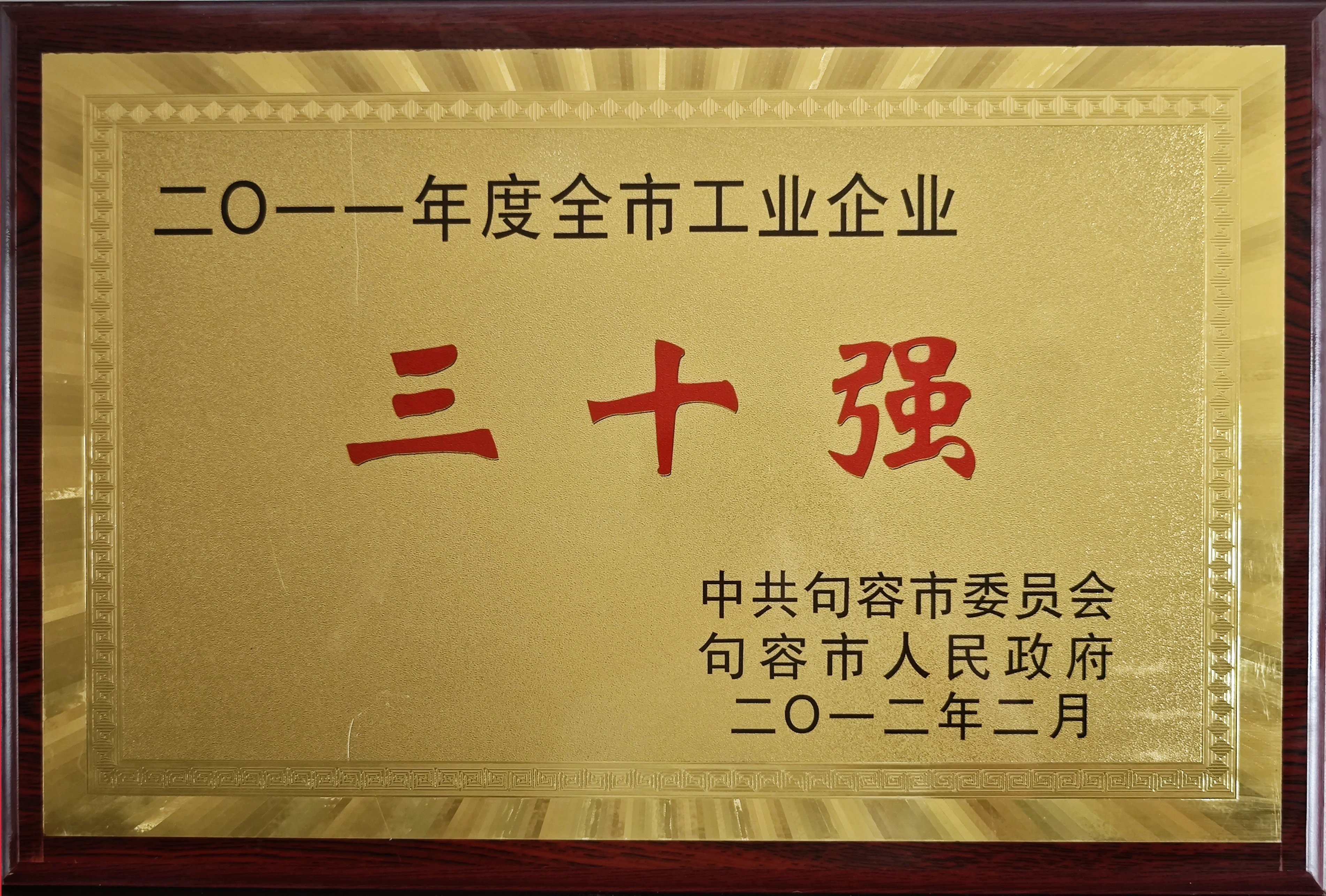 全市工業(yè)企業(yè)三十強2011