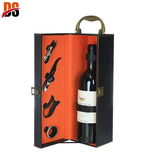 Wooden Boutique Packaging Gift Multi-function Single Red Wine Box Wooden Wine Box