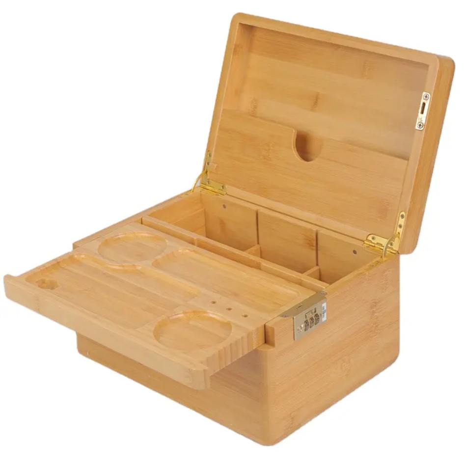 Manufacturer Custom Wholesale Handmade Wooden Stash Box Premium Wooden & Bamboo Boxes