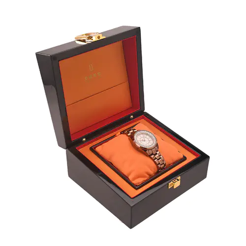 Fashionable Luxury Big Single Lacquered Men Women Custom Logo Gift Storage Couple Display Wooden Luxury Watch Box Single Slot