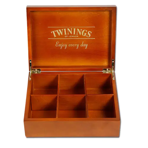 Custom Logo Wooden tea box bag Organizer