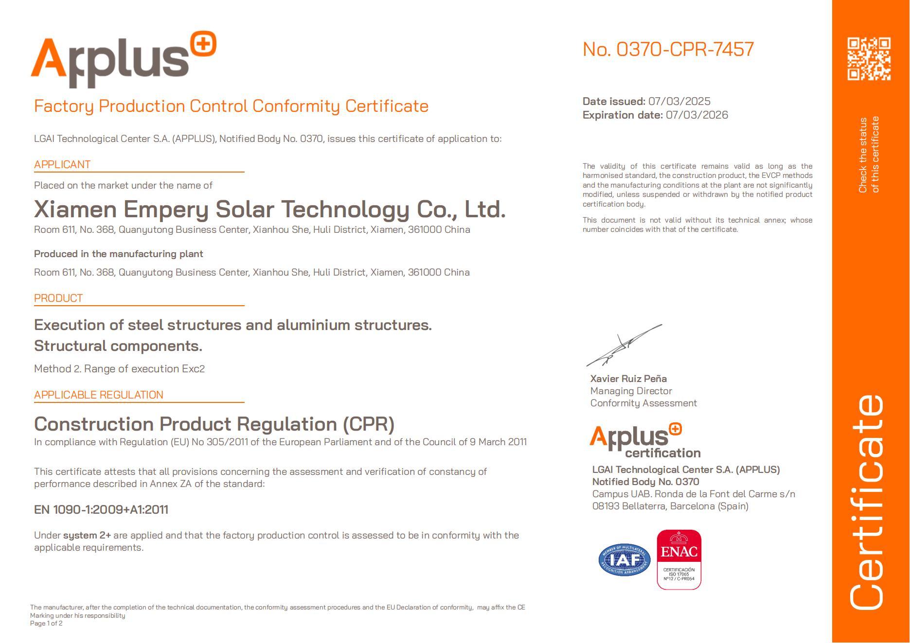 Certificate