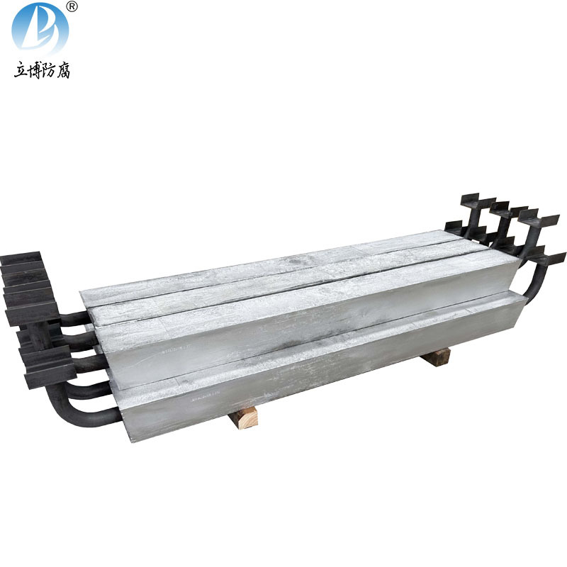Round steel aluminum anode