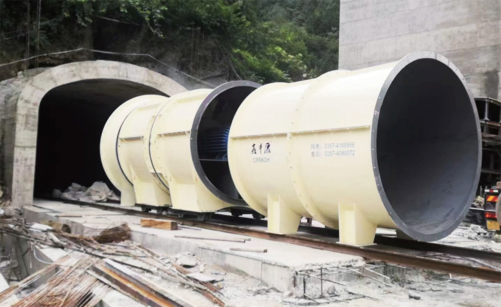 Colored metal mine exhaust ventilation