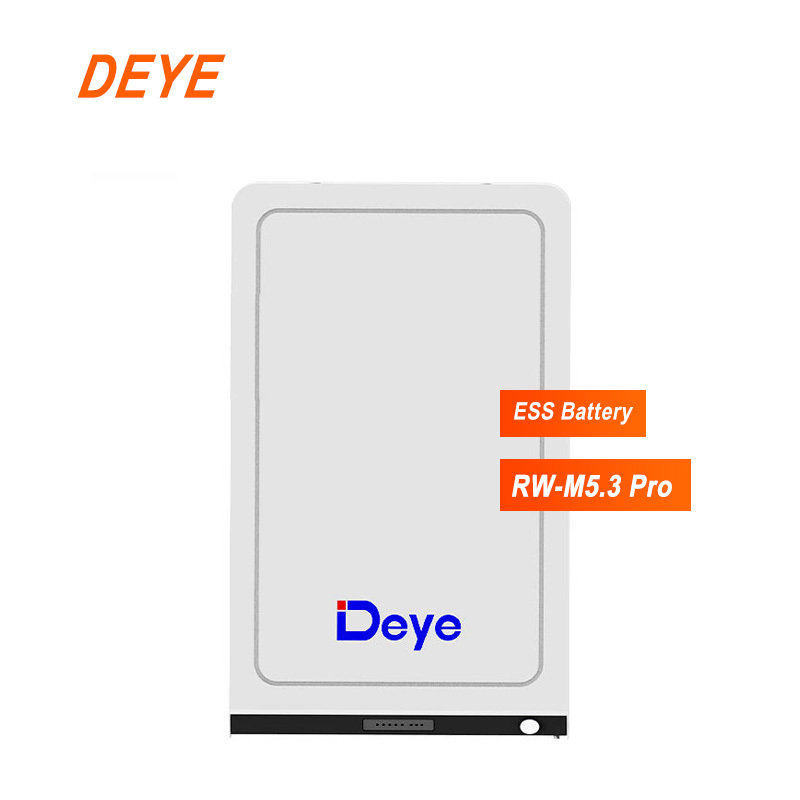 Deye ESS RW-M5.3 Pro Safe Wall Mounted LiFePO4 LFP Battery 51.2V 104Ah Home Solar Energy Storage solar Battery