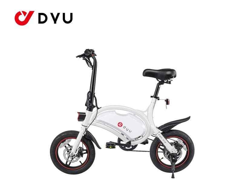 14 Inch Mini Folding Electric Bikes DYU D3F with Thumb Throttle