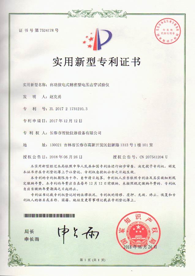 Voltage Breakdown Automatic Discharge Patent Voltage Breakdown Automatic Discharge Patent