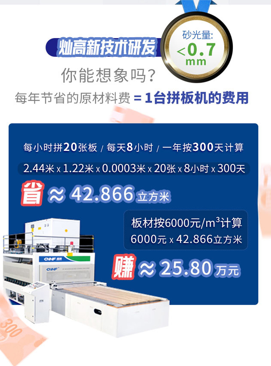 最新自动高频拼板机节省材料