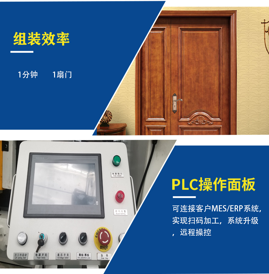 灿高生产木门组装机特点