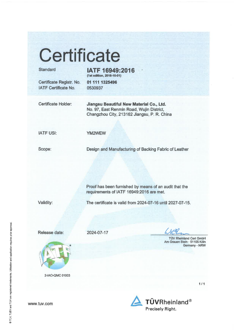 Certification Certificate