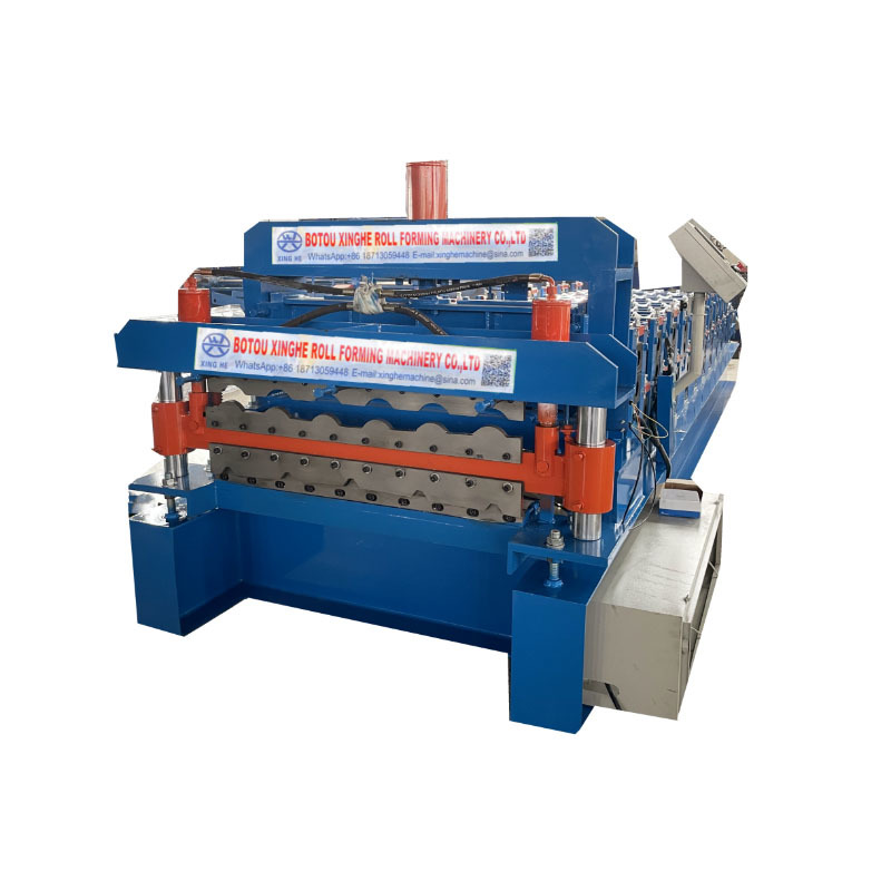 High quality glazed tile IBR sheet double layer trapezoidal roof press making machine roll forming machinery