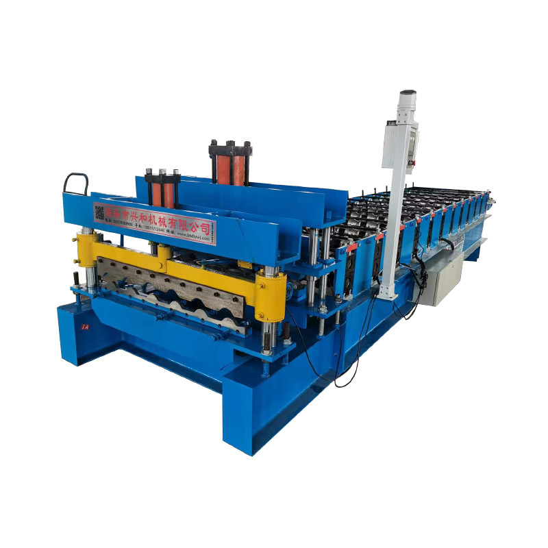 Glazed Tile Roll Forming Machine Metal Roofing Tile Making Machine For Building Material Machinery