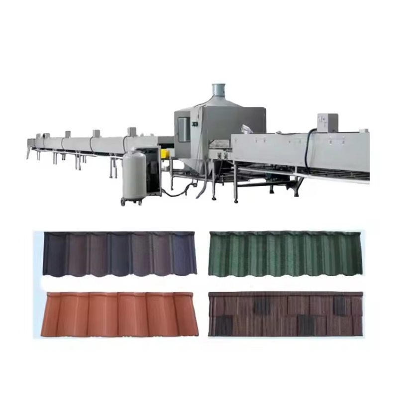 CE certified glazed colored stone steel roof tile forming making