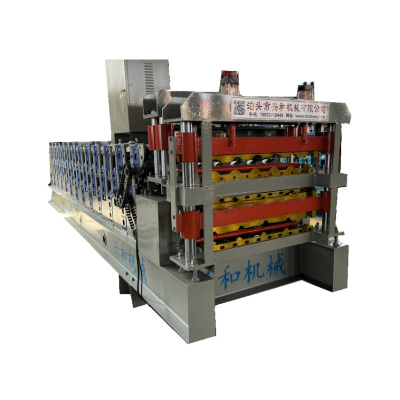 Roll Forming IBR Corrugated Glazed Tile Three Layer Roofing Sheet Making Machine
