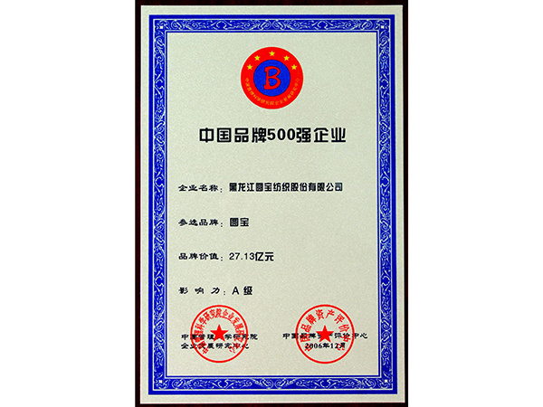 品牌500强企业