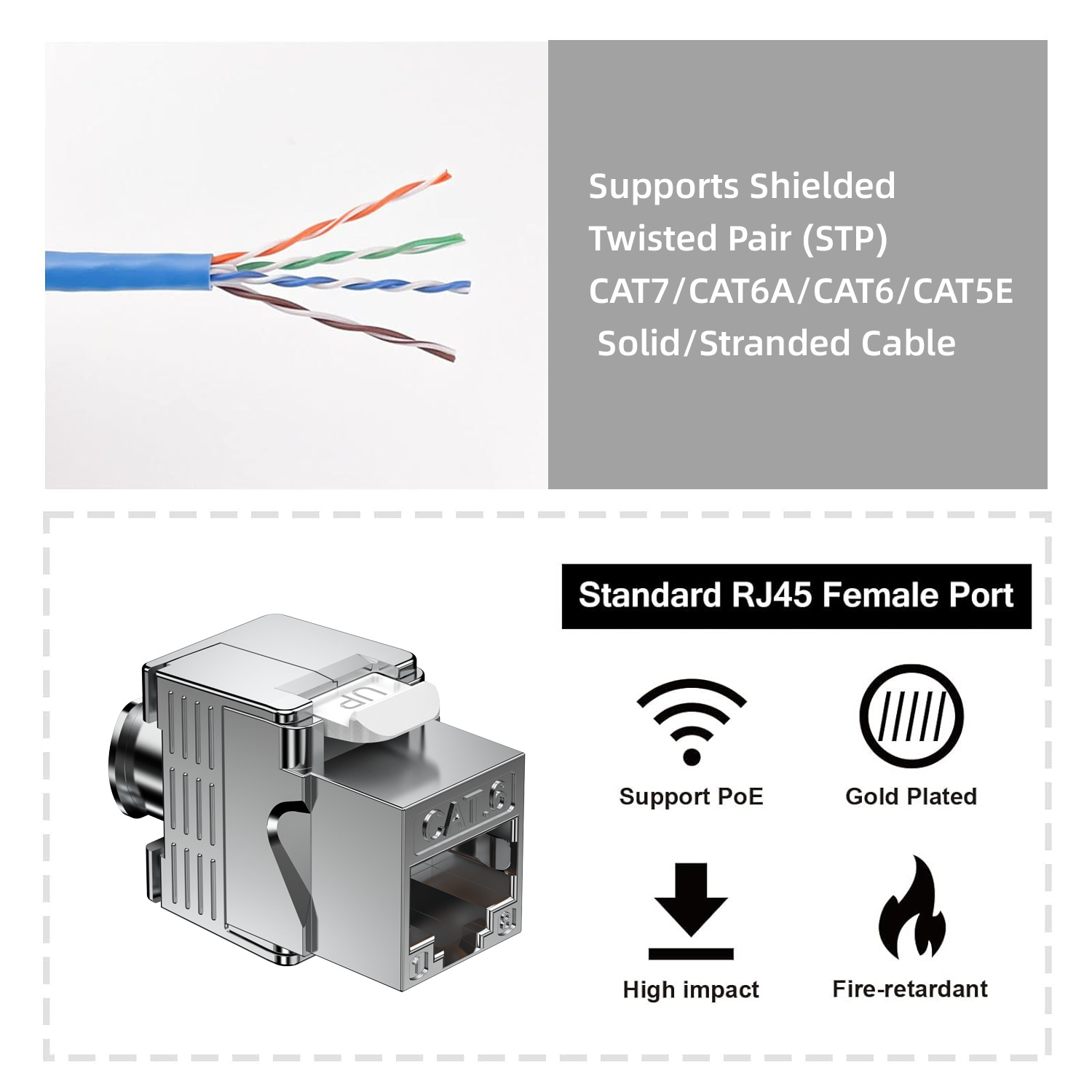 180-degree Shielded Toolless Mini keystone jack 180-degree Shielded Toolless Mini keystone jack