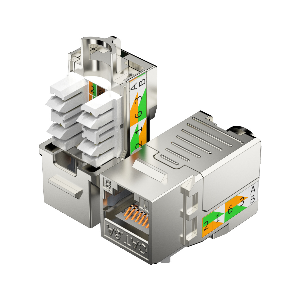 Conector keystone FTP de 90 grados