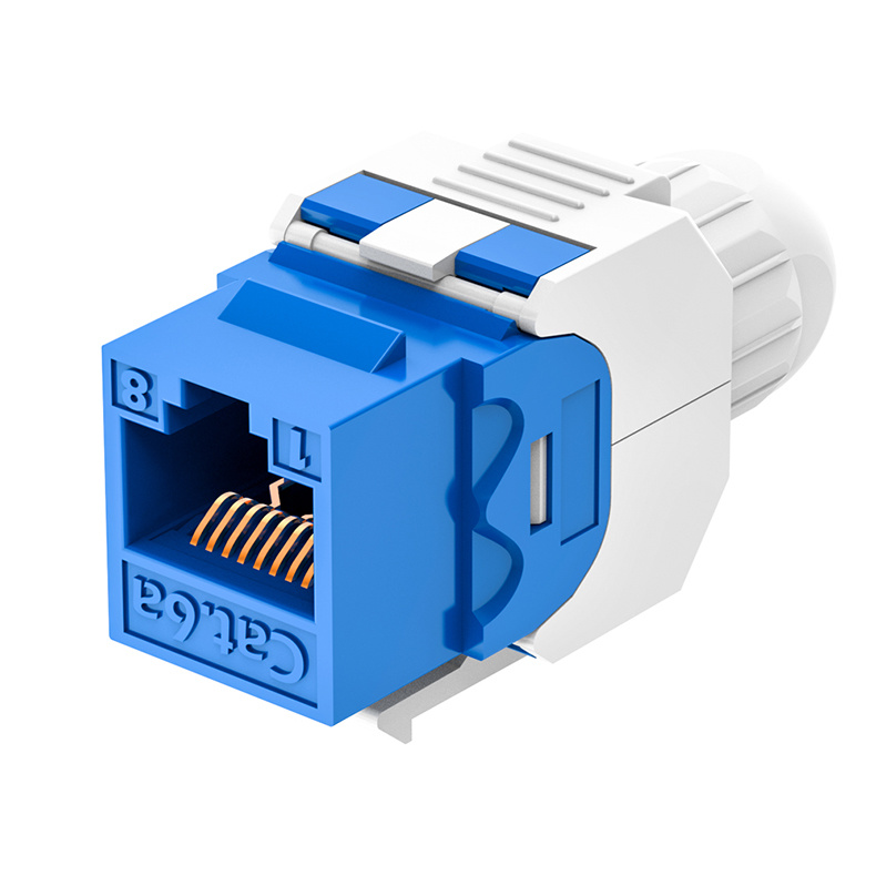 Conector keystone UTP sin herramientas, 180 grados con tuerca