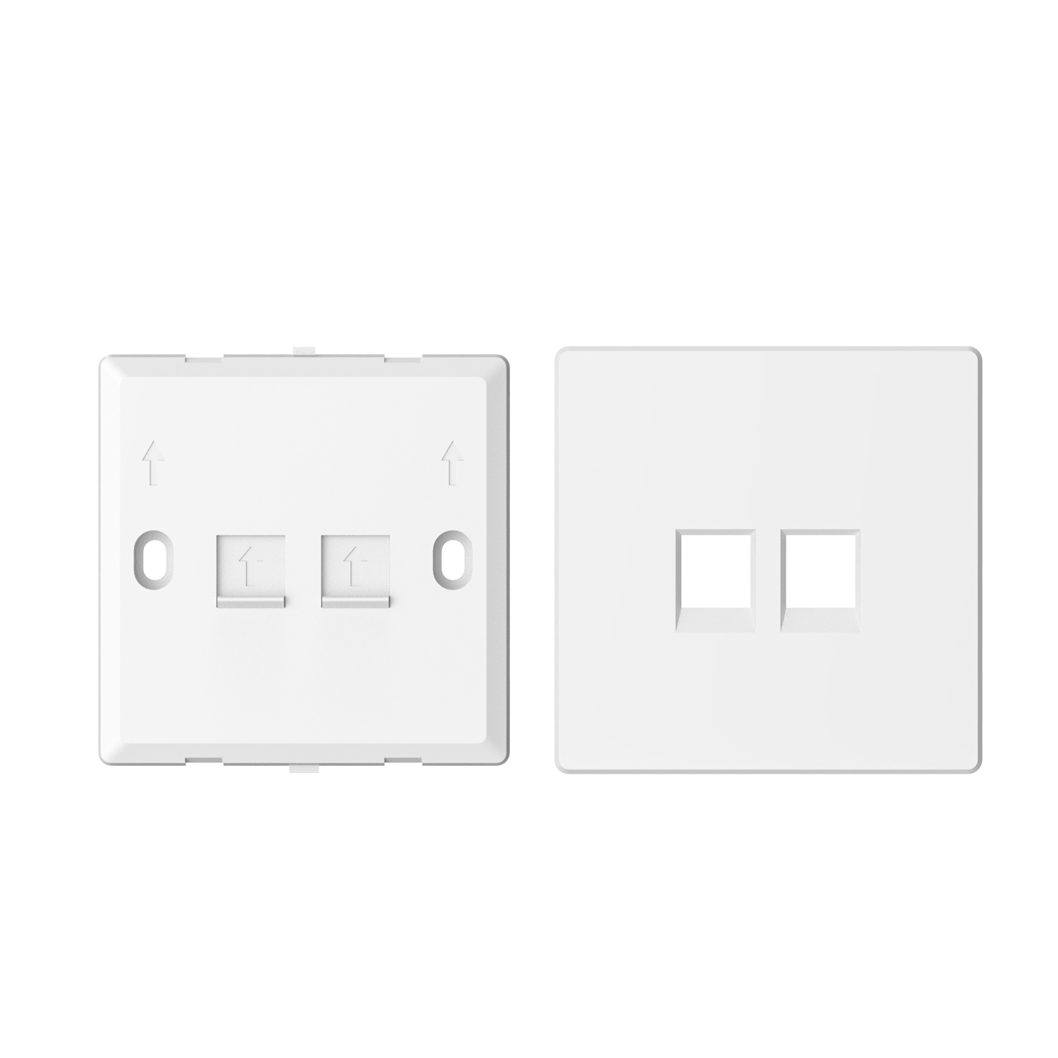 86 Type Single Port Faceplate, Flat Surface 86 Type Single Port Faceplate, Flat Surface