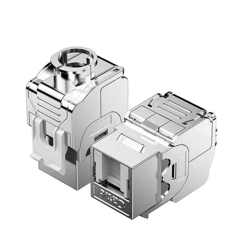 FTP Toolless keystone jack 180 degree with internal flip shutter