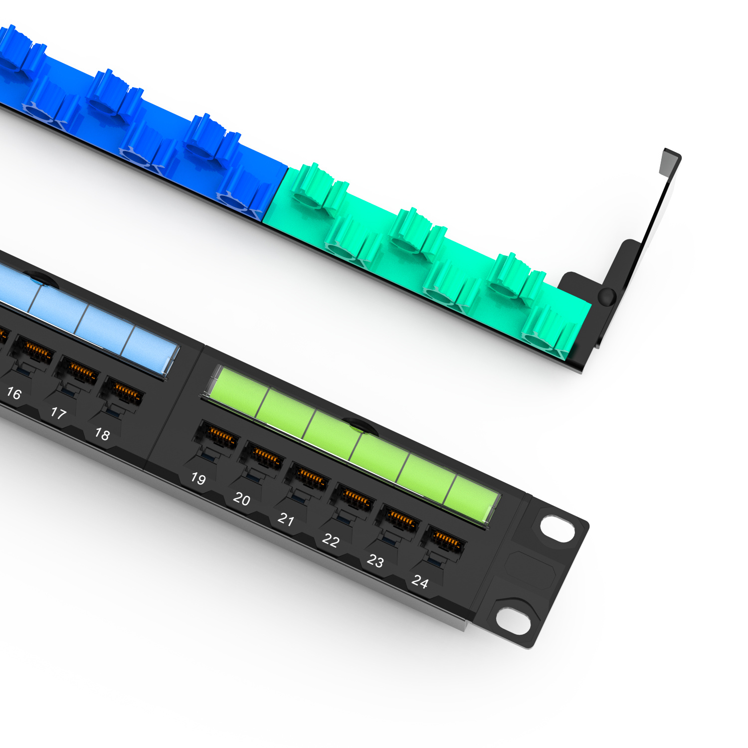 UTP blank patch panel with back bar, 24 port UTP blank patch panel with back bar, 24 port