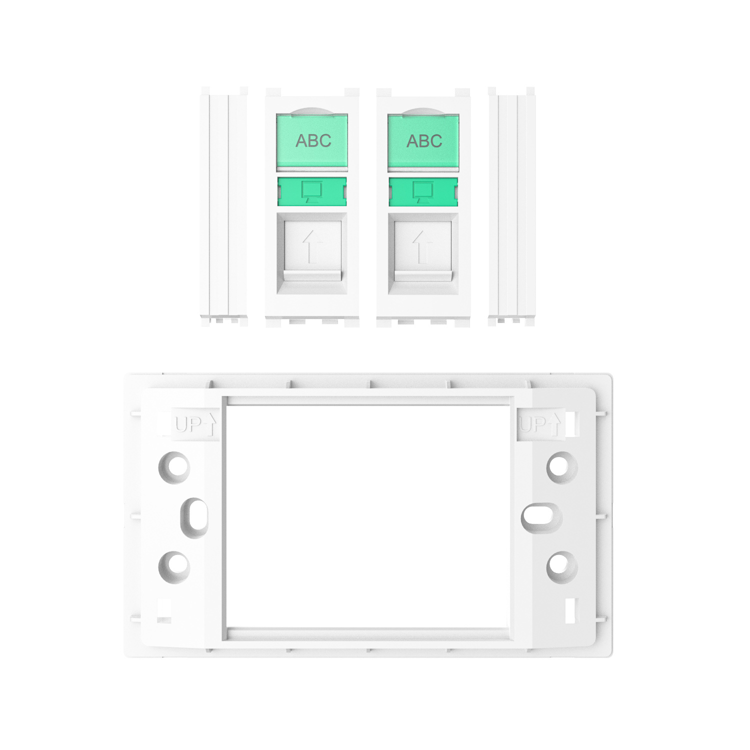 Faceplate 120 type ,1 port removable Faceplate 120 type ,1 port removable