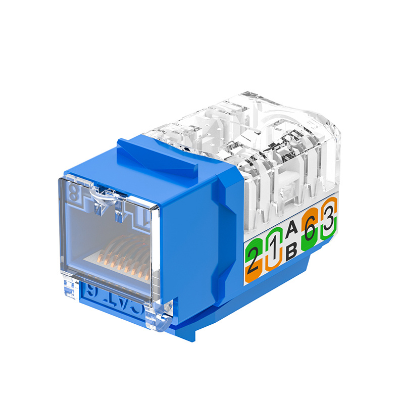 UTP Punch-down keystone jack 90 degree with shutter