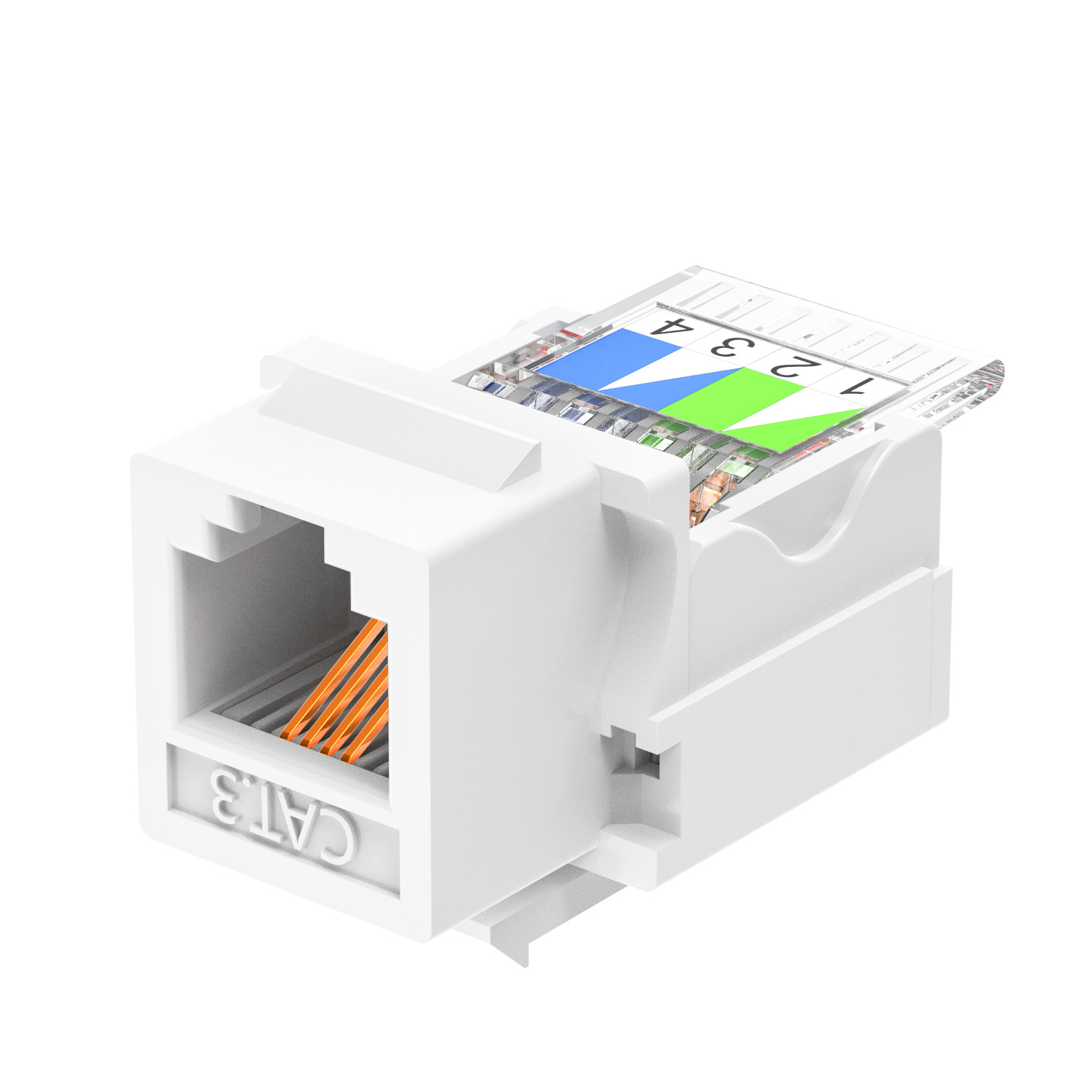 Conector Keystone UTP de 90 grados sin herramientas