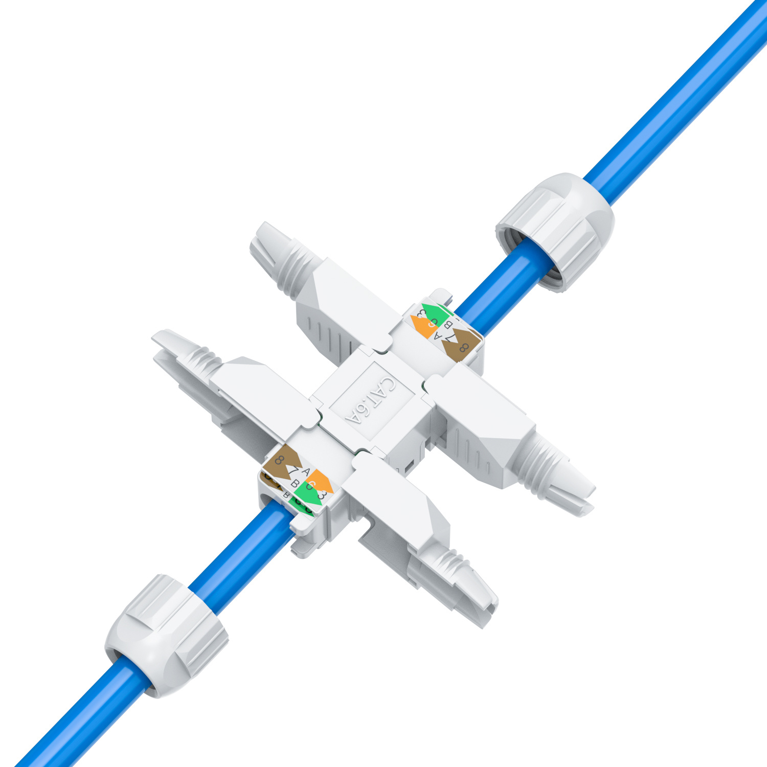 Unshielded Tool-Free Connector + Nut